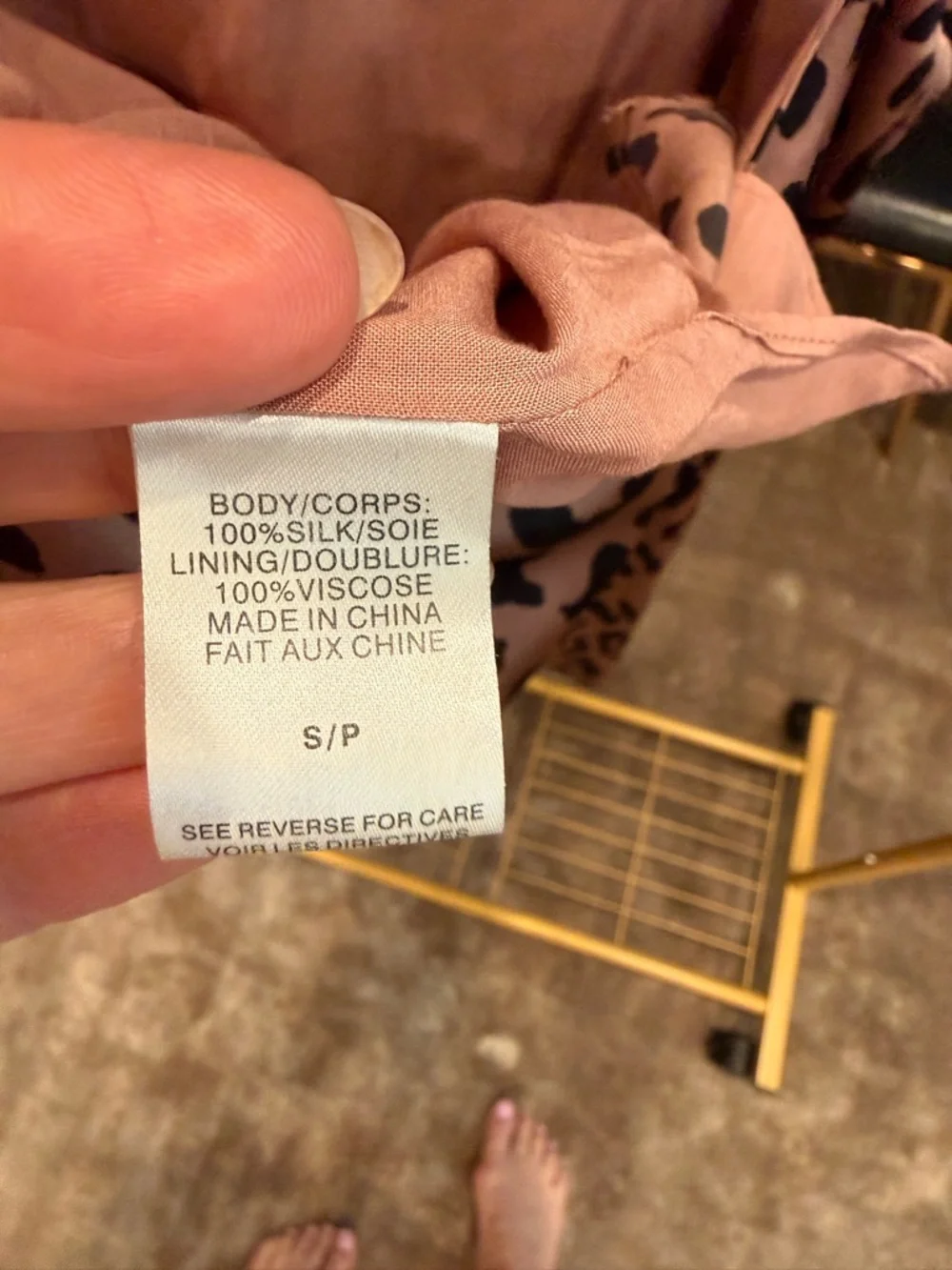 Cami NYC Mauve Leopard Print Satin Cami - Picture 5 of 7